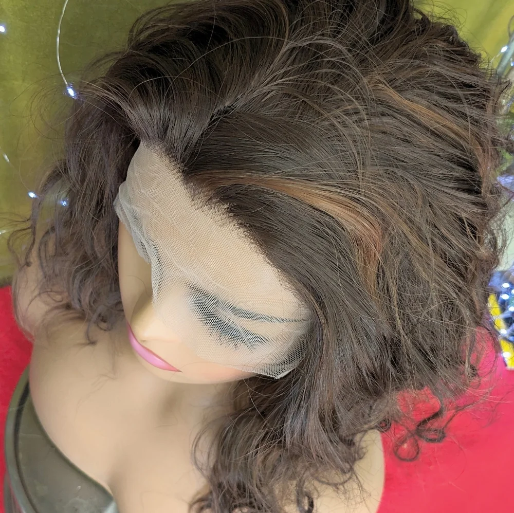 Free part invisible lace front wig